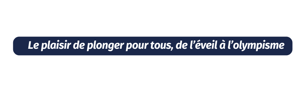 Plaisir plonger